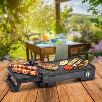 Elektrický gril a barbecue 3 v 1 Ariete 1916 Multi Grill, hladká a vrúbkovaná grilovacia doska, otváranie o 180°, nastaviteľný termostat, 2400 W, čierny 7