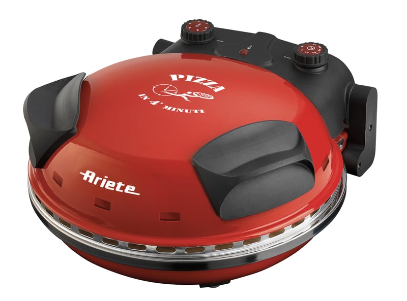 Ariete 909 Forno Pizza elektromos pizzasütő - 4 perc alatt kész pizza - Kőlap tapadásmentes bevonattal - Max 400°C - 1200W - 30 perces timer