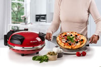 Elektrická pec na pizzu Ariete 909, kamenná doska, 400 °C, 1200 W, 30-minútový časovač — Silne opotrebovaný stav (stav: pozri 2. obrázok) 8