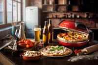 Elektrická pec na pizzu Ariete 909, kamenná doska, 400 °C, 1200 W, 30-minútový časovač — Silne opotrebovaný stav (stav: pozri 2. obrázok) 7