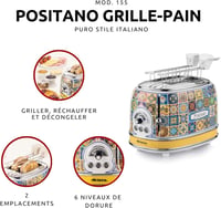 Ariete Toaster 155 Positano 2 szeletes kenyérpirító, 6 fokozat, 810 W 2