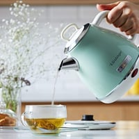 Ariete Vintage 2868 Retro električno kuhalo za vodu - 1 L, 1630 W, bežična baza od 360°, automatsko isključivanje, nehrđajući čelik, zeleno 8