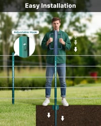 ARIFARO kovový stĺpik na plot, U-profil 185 cm, balenie 10 ks, pre drôtený plot 7