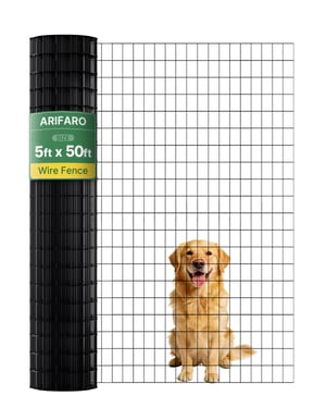 Rolă gard din plasă sudată ARIFARO 1,5x15,2 m, dimensiune ochiuri 5x7,5 cm, 2 mm, plastifiată (PVC), zincată termic