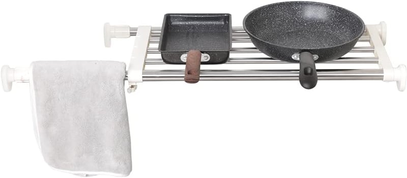 ARIIKON Teleszkópos Szekrénypult 50-80 cm, Állítható Polcmegosztó Krém