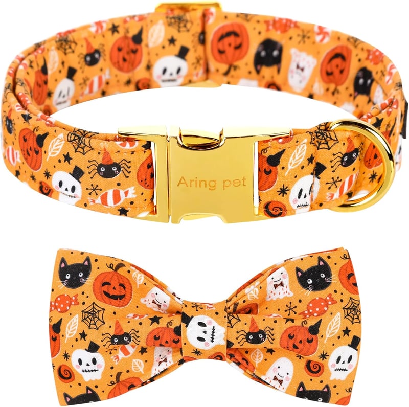 ARING PET Halloween kutyanyakörv tökös masnival, állítható méret, kicsi-nagy kutyáknak