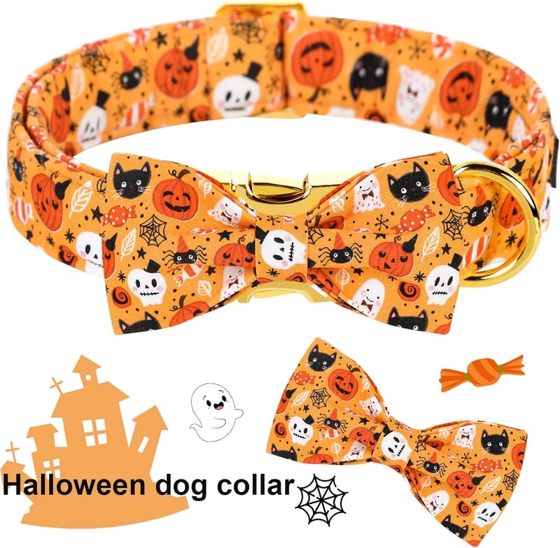 ARING PET Halloween kutyanyakörv tökös masnival, állítható méret, kicsi-nagy kutyáknak