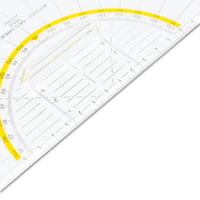 Echer Aristo AR18032B Geodreieck AR1555/2 cu husă de protecție Geocover, 22,5 cm, mâner fix, striații pentru tuș, închidere magnetică 6