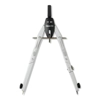 Set compas Aristo AR80084 College, 5 piese, reglare rapidă, cu mine de rezervă pentru creion mecanic de 0,5 mm, adaptor, argintiu-negru 5