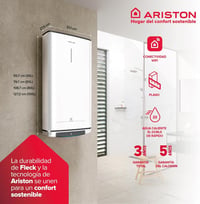 Boiler electric Ariston Velis Pro WiFi, 50 litri, design plat, funcție ECO EVO, consum redus de energie, 79,7 x 27,5 x 51,1 cm 2