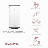 Boiler electric Ariston Velis Pro WiFi, 50 litri, design plat, funcție ECO EVO, consum redus de energie, 79,7 x 27,5 x 51,1 cm 8