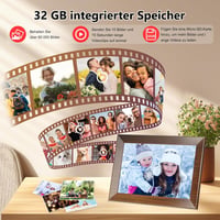 ARJudy 10.1" WiFi digitális képkeret 32GB IPS érintőképernyő automatikus forgatás 3