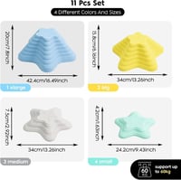 Ark miido Egyensúlyozó Kövek Gyerekeknek, 11 Darabos Tornyozható Kő Készlet Makaron Színben, Nagy Lépegető Kövek Fejlesztő Játék 7