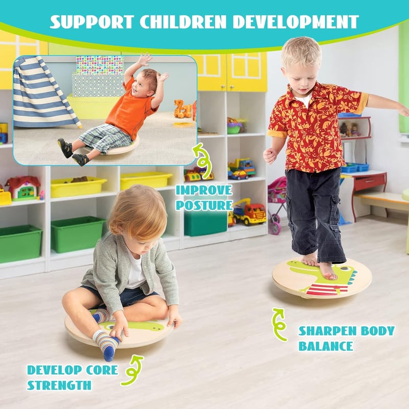 Ark miido Fa Egyensúlyozó Deszka Gyerekeknek Wobble Board Balanszírozó Tréner
