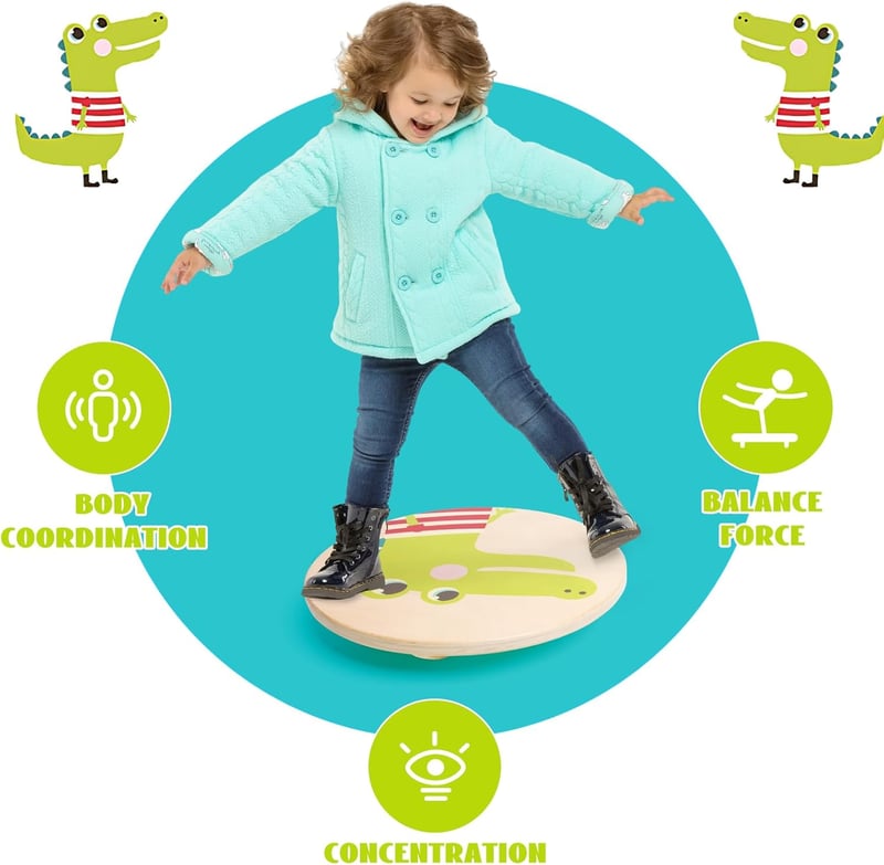 Ark miido Fa Egyensúlyozó Deszka Gyerekeknek Wobble Board Balanszírozó Tréner