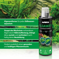 ARKA Algaway Sredstvo za uklanjanje algi iz akvarija 118 ml - Protiv končastih, točkastih i zelenih algi, bez bakra i sigurno za biljke, za slatkovodne akvarije 4