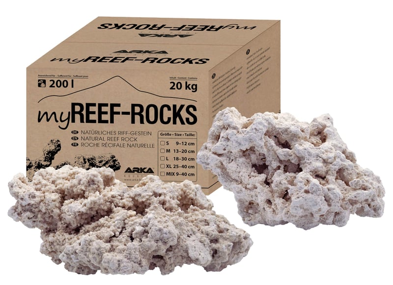 ARKA myReef-Rocks aragonitové skaly pre morské akváriá 13-20 cm 20 kg