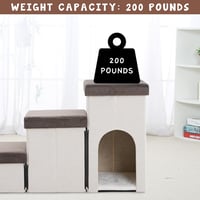 Arkyomi 3 lépcsős kutyalépcsõ tárolóval, 44 cm magas, macskáknak és idõs kutyáknak 5