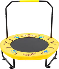 Arkyomi Gyermek Trambulin 101 cm - Sárga, Összecsukható Mini Ugrálófelület Beltéri és Kültéri Használatra, 2-4 Éves Gyerekeknek, 60 kg Teher 7