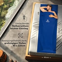 Armadic vložka do spacieho vaku z biobavlny na cestovanie – modrá 2