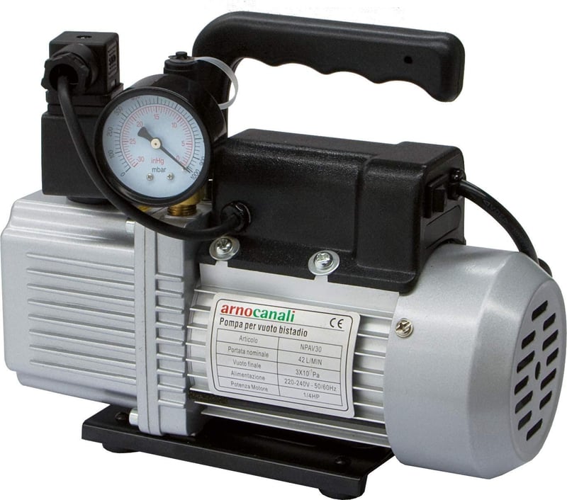 Pompă de vid Arnocanali Bistro High Vacuum Pump 71 L/H, 220-240V, gri/negru, 28x11,5x23 cm