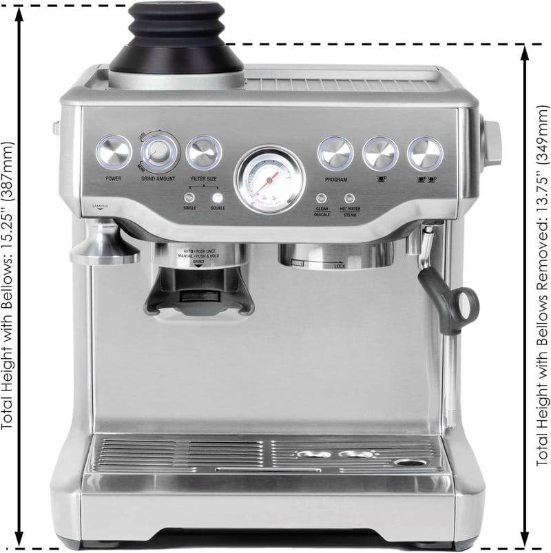 ARO Espresso Egyadagos Kávétölcsér Szilikon Fújtatóval és Anti-Popcorn Súllyal - Kompatibilis Breville/Sage Barista Express, Pro, Touch és I