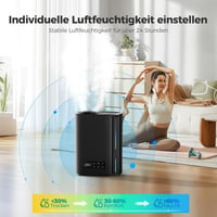 AROEVE 6L ultrahangos párásító aroma diffúzor, csendes szobai humidifier 60 órás üzemidővel 4