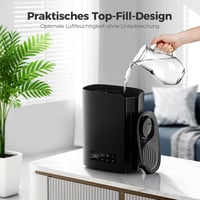 AROEVE 6L ultrahangos párásító aroma diffúzor, csendes szobai humidifier 60 órás üzemidővel 7