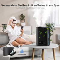 AROEVE 6L ultrahangos párásító aroma diffúzor, csendes szobai humidifier 60 órás üzemidővel 5