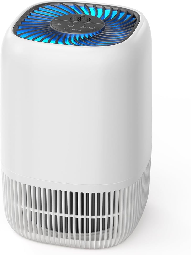 AROEVE H13 HEPA légszűrő készülék hálószobához, csendes 22dB, aromaterápia, allergia és füst elleni