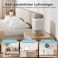AROEVE H13 HEPA légszűrő készülék hálószobához, csendes 22dB, aromaterápia, allergia és füst elleni 2