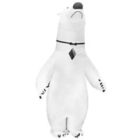 Nafukovací kostým ľadového medveďa Arokibui, celotelový zvierací kostým na cosplay, karneval, Halloween, Vianoce a zábavné maškarné plesy 5