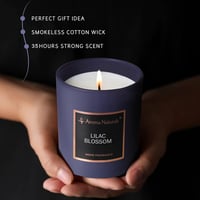 Aroma Naturals Lila Virág Illatgyertya 215g Természetes Szójaviasz 35 Óra 3
