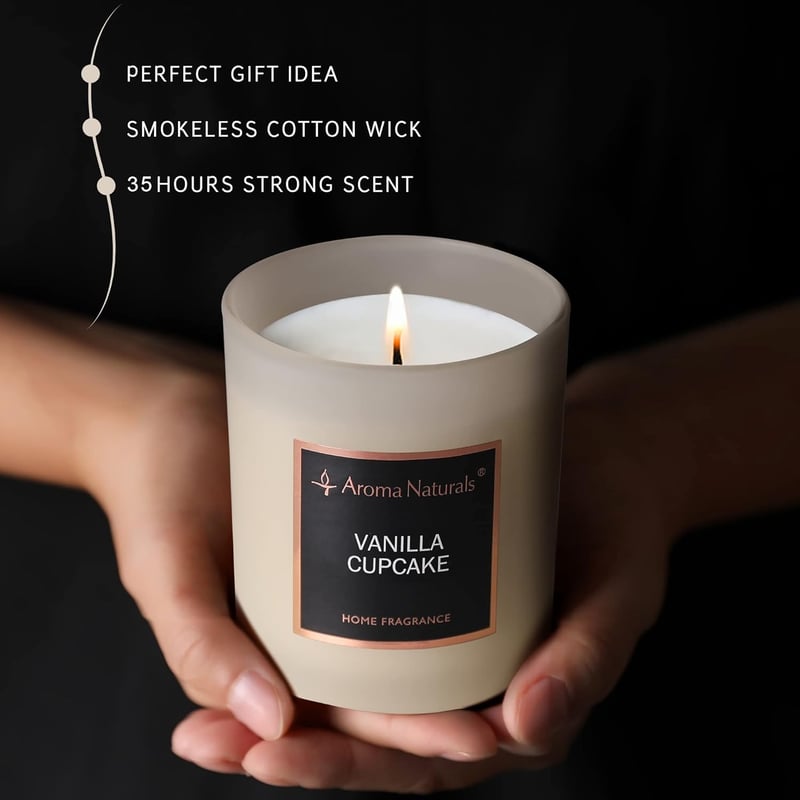 Aroma Naturals Luxury Vanília Cupcake Illatgyertya 215g Természetes Szójaviasz