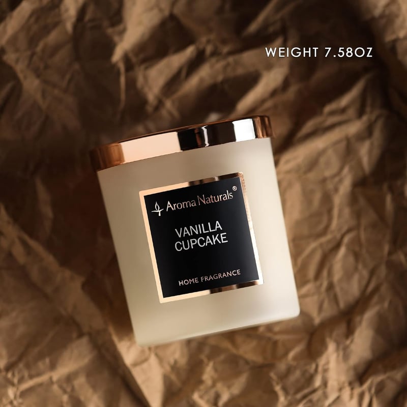 Aroma Naturals Luxury Vanília Cupcake Illatgyertya 215g Természetes Szójaviasz