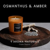 Aroma Naturals Luxus Illatgyertya 215g Osmanthus & Amber Szójawax 35 Óra 2