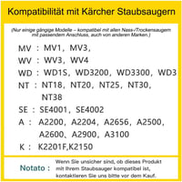 AromeLivii Kärcher WD3 WD2 porszívó zsák 10db 25L papír szűrő 3