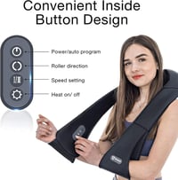 ARONT Nyakmasszírozó Hőfunkcióval, Shiatsu 3D Mélymassázs Nyak Hát Váll Lábra 6
