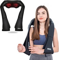 ARONT Nyakmasszírozó Hőfunkcióval, Shiatsu 3D Mélymassázs Nyak Hát Váll Lábra 1