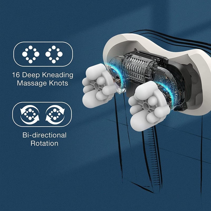 ARONT Nyakmasszírozó Hőfunkcióval, Shiatsu 3D Mélymassázs Nyak Hát Váll Lábra
