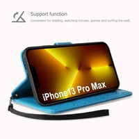 AROYI iPhone 13 Pro Max plava maskica s utorom za kartice i stalkom 4