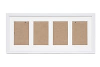 Moderný fotorámik ARPAN MDF 4 s paspartou, biely, s viacerými otvormi, na stenu 5