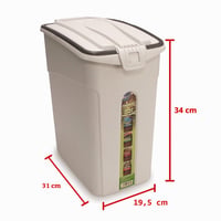 Recipient ermetic pentru hrană animale de companie Arquivet, pentru câini și pisici, 14 litri / 5 kg, cu lopățică, 19,5 x 31 x 34 cm 5