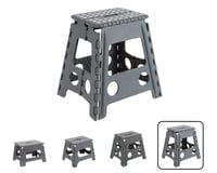 Scaun pliabil Arregui TB-039-G 29x22x39 cm, Gri – Scăriță pentru bucătărie și baie, treaptă pentru copii, capacitate 150 kg 1
