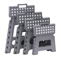 Scaun pliabil Arregui TB-039-G 29x22x39 cm, Gri – Scăriță pentru bucătărie și baie, treaptă pentru copii, capacitate 150 kg 6