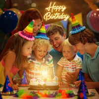 Arrinew Happy Birthday Neon LED Fényreklám Meleg Fehér 42x32cm USB 6