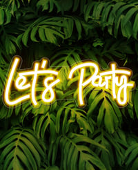 Arrinew Lets Party LED Neon Fali Lámpa USB Táplálás 38,5x15cm 1