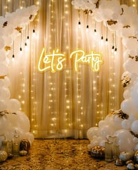 Arrinew Lets Party LED Neon Fali Lámpa USB Táplálás 38,5x15cm 5
