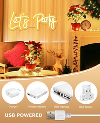 Arrinew Lets Party LED Neon Fali Lámpa USB Táplálás 38,5x15cm 4