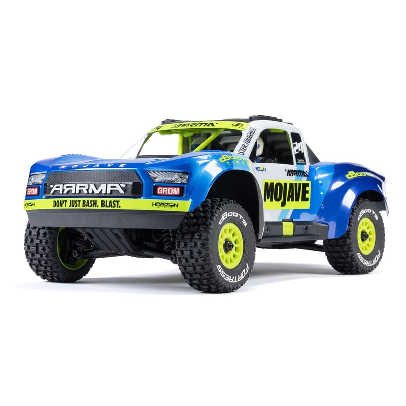 Automobil RC Desert Truck ARRMA Mojave GROM 4x4 Smart RTR albastru/alb ARA2104T2 cu acumulator și încărcător incluse